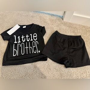 SHEIN Black T-Shirt and Shorts Set